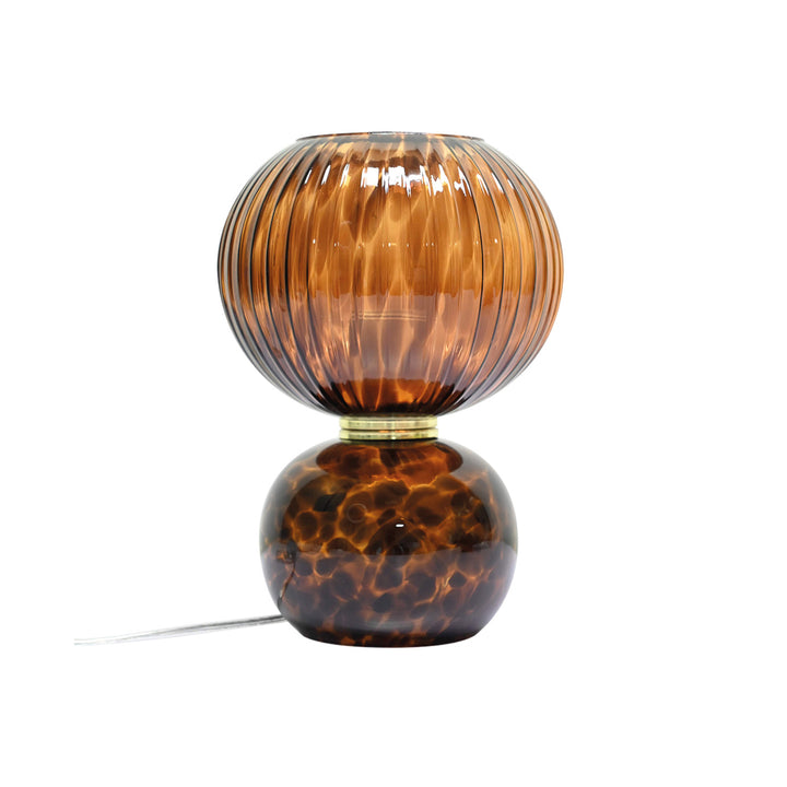 Adonis Small Leopard Glass Table Lamp