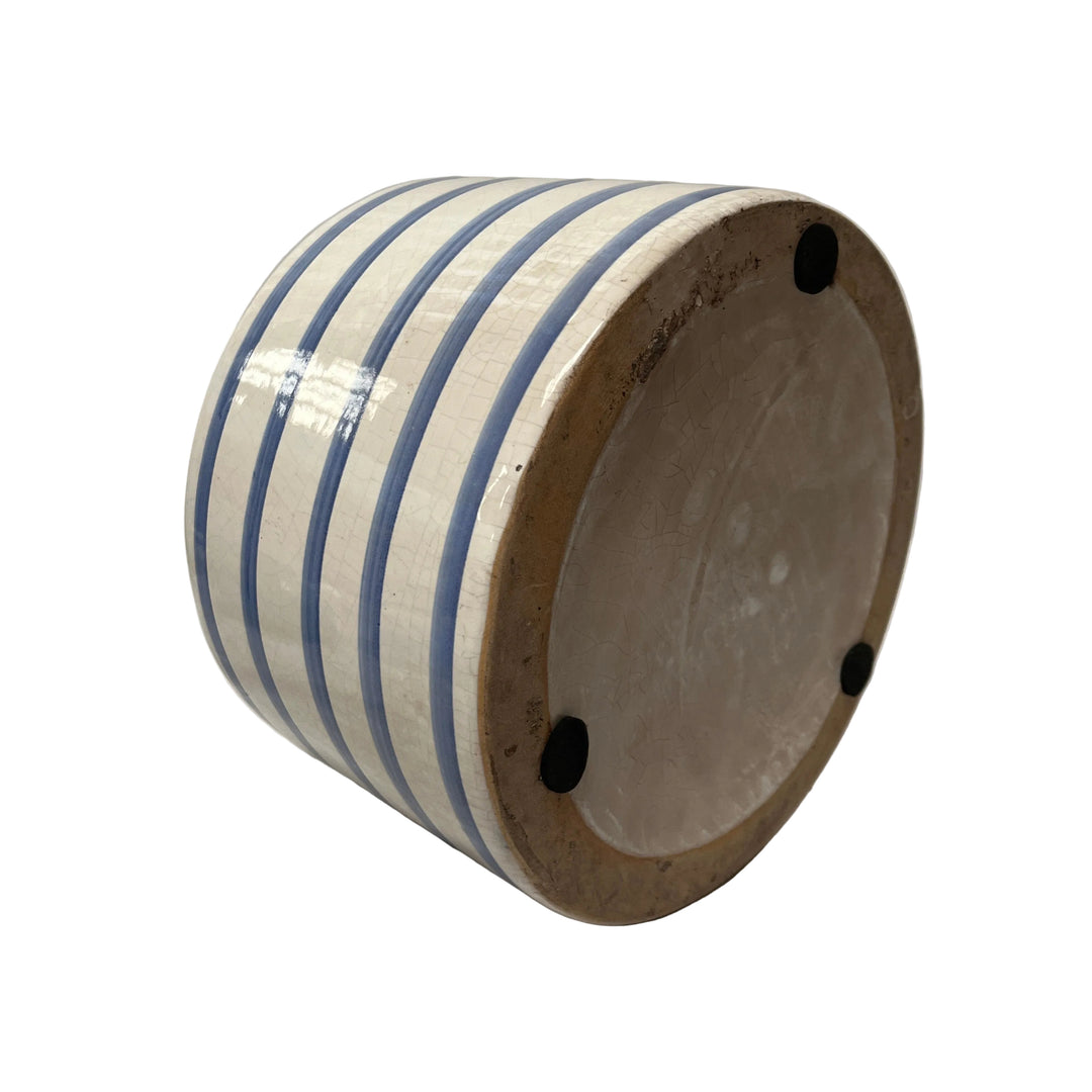 Large Glazed Stripe Vase