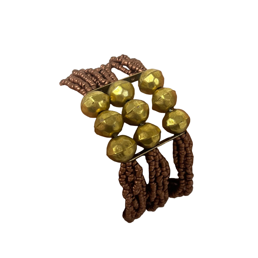 Handmade Gold Layering Beaded Bracelet