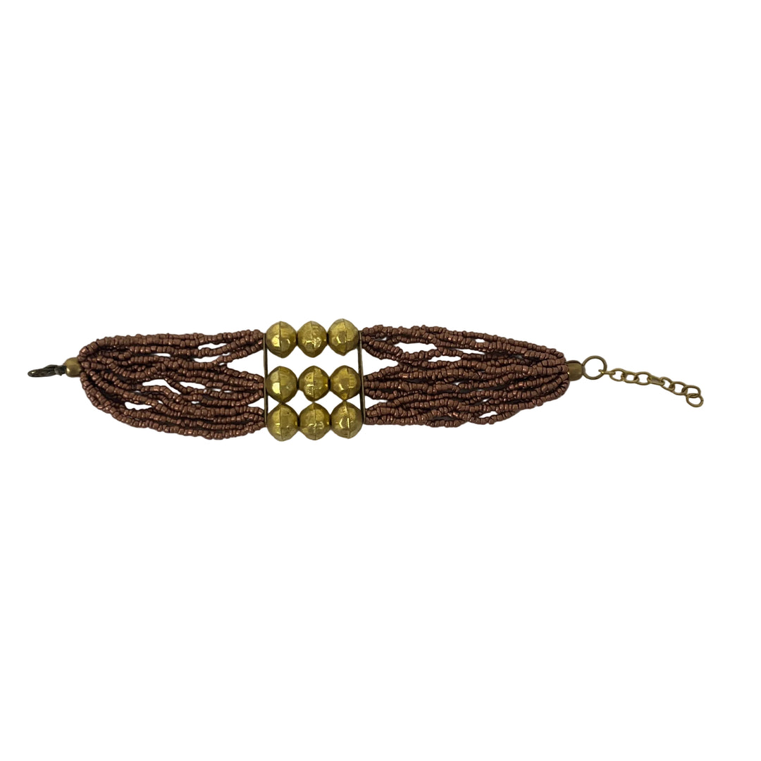 Handmade Gold Layering Beaded Bracelet