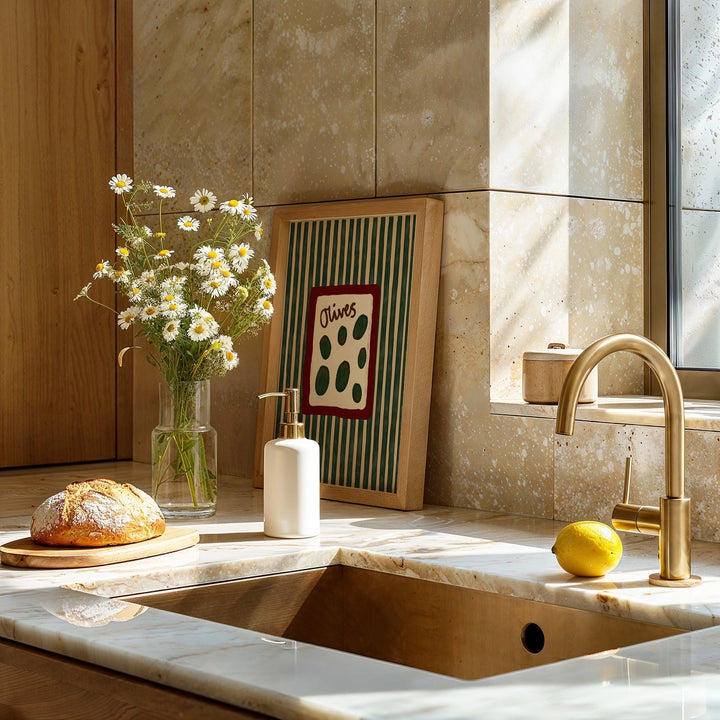 Olives Striped Print