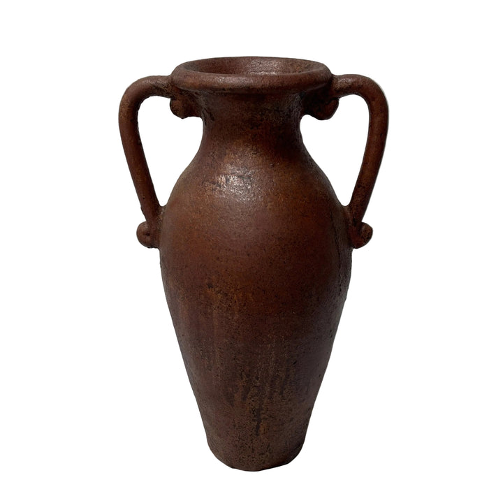 Rustic Handled Vase Black Cherry