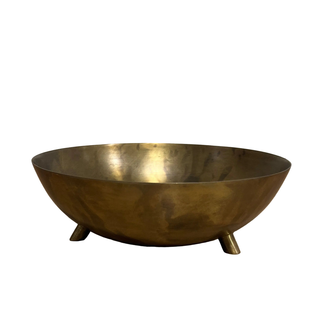 Small Bronze Legged Metal Bowl