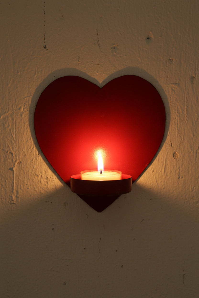 Heart Wall Tea Light Holder