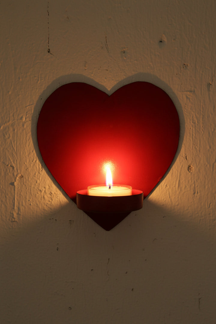 Heart Wall Tea Light Holder