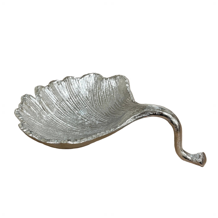 Single Geranium Leaf Decor Silver