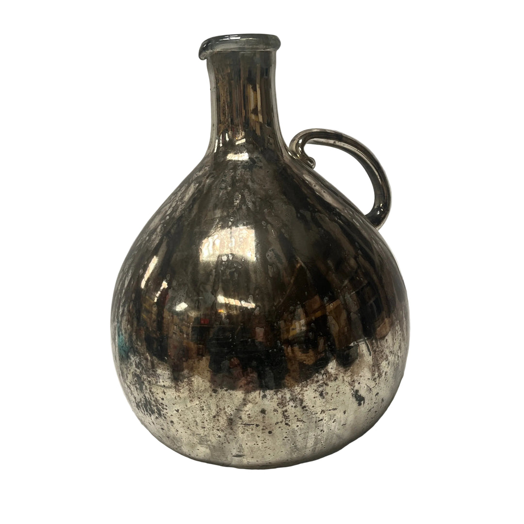 Large Glass Mirrored Vase