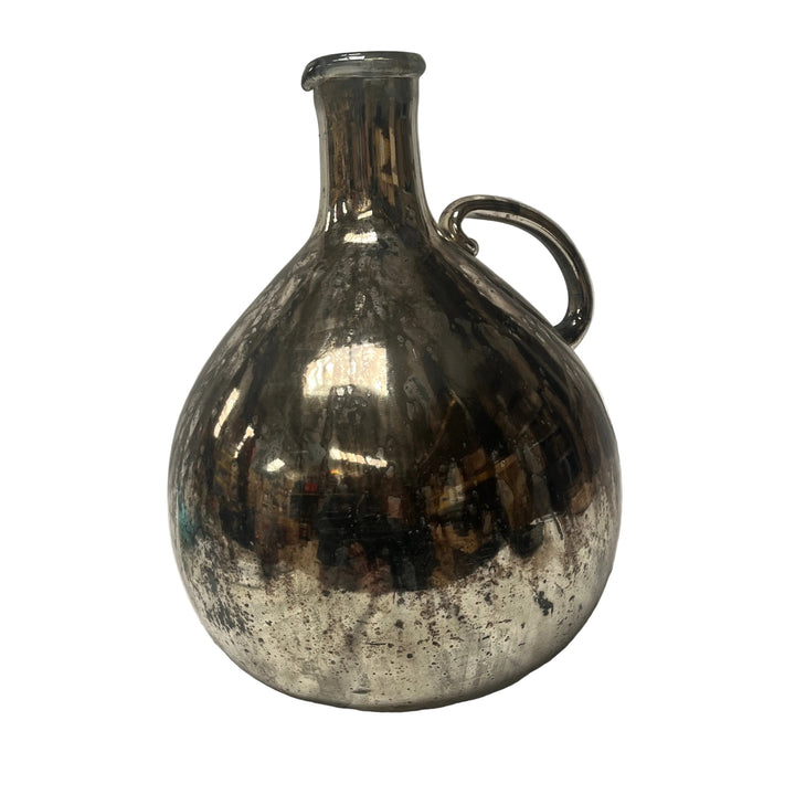 Large Glass Mirrored Vase