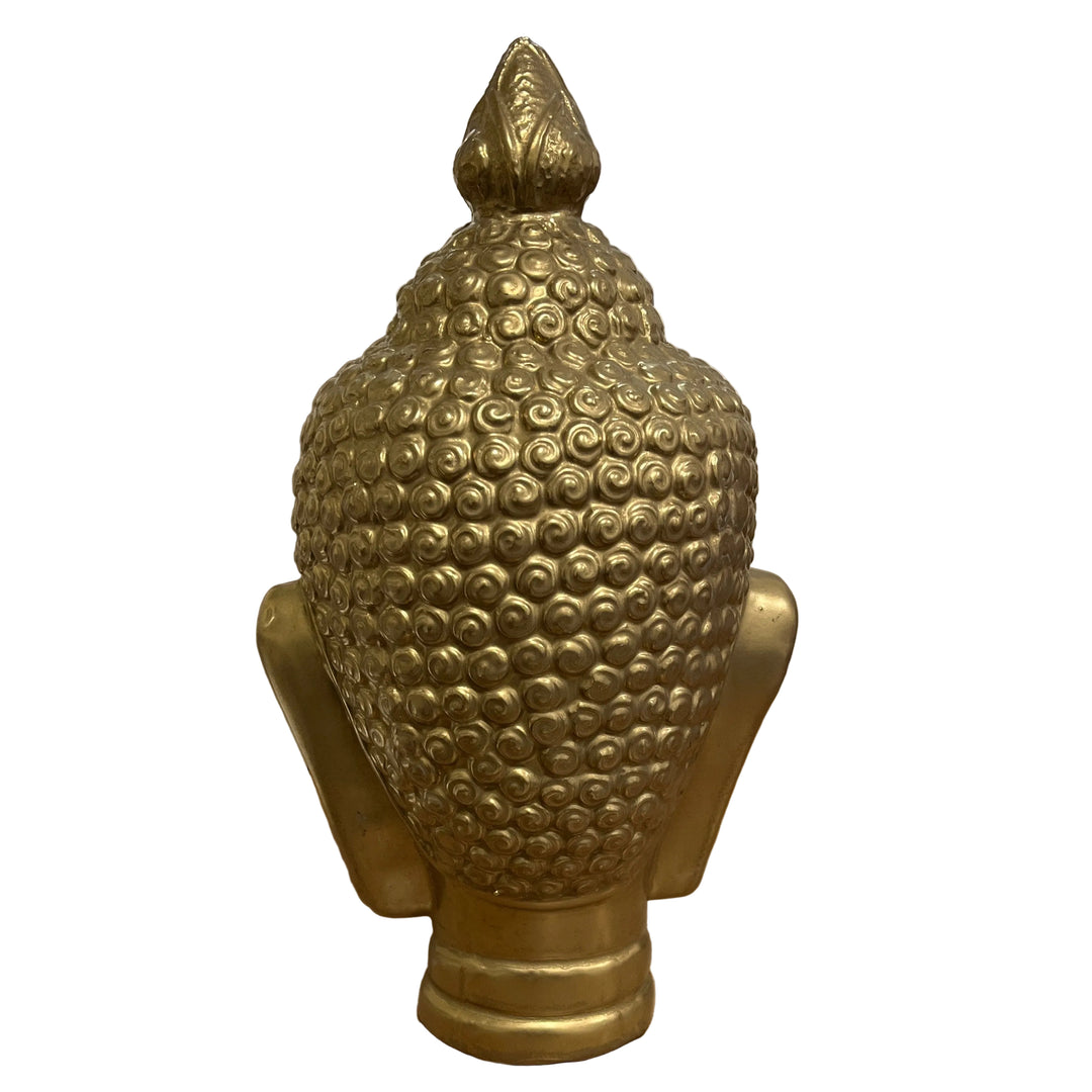 Large Pot Buddha Head Gold
