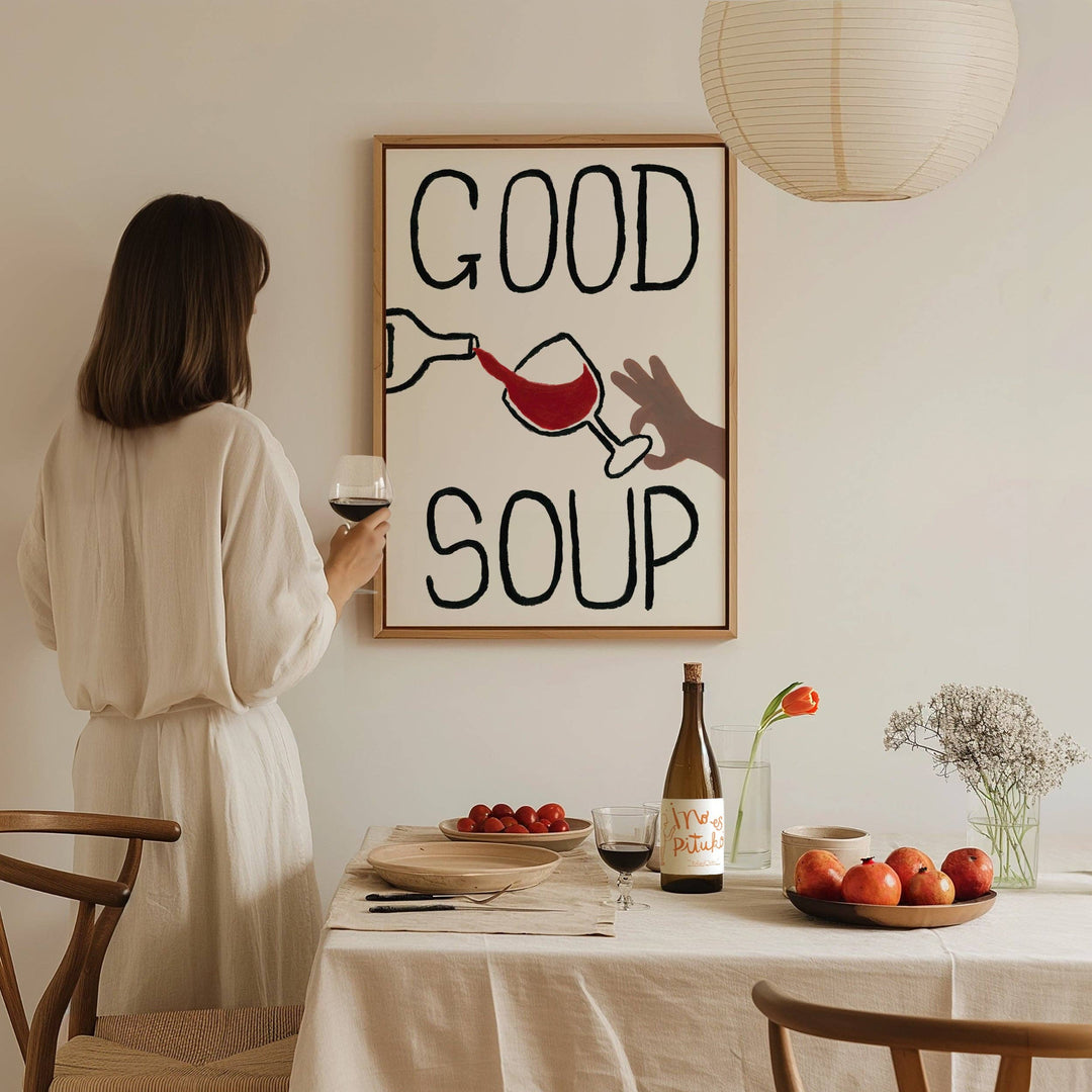 Good Soup Hand Painted Print