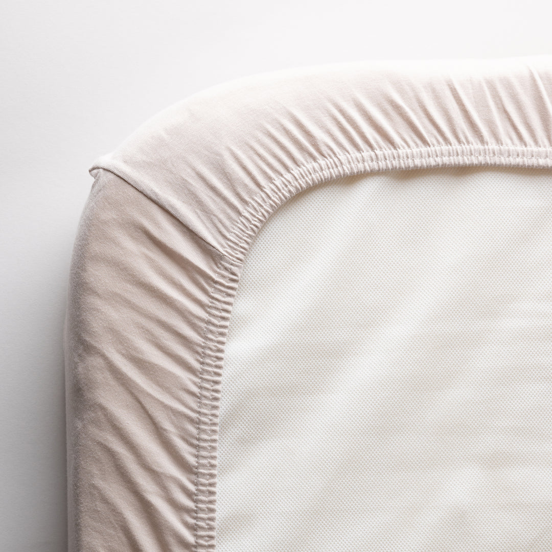 Sebra Baby Jersey Sheet 70 x 120cm in Seabreeze Beige