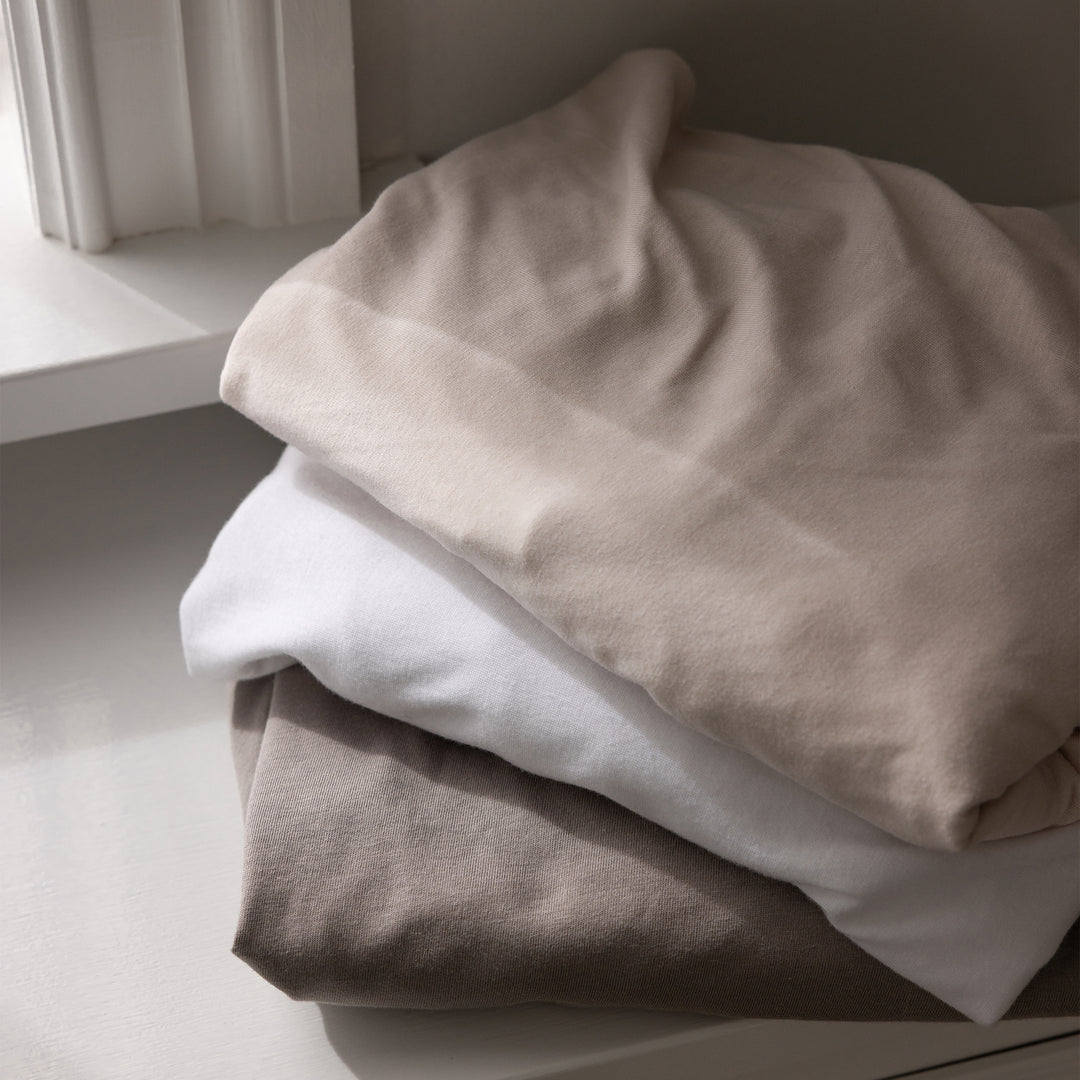 Sebra Baby Jersey Sheet 70 x 120cm in Jetty Beige