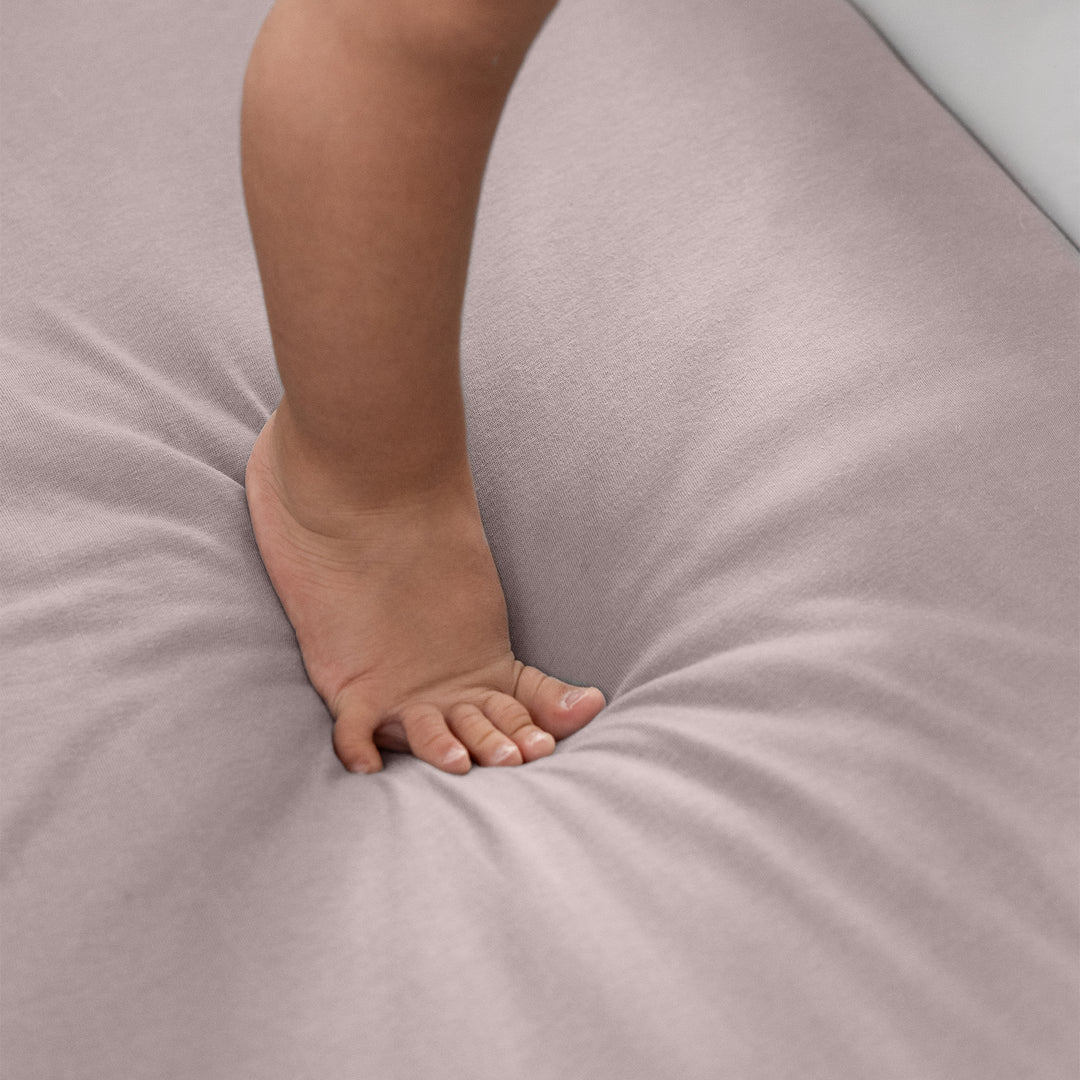 Sebra Baby Jersey Sheet 70 x 120cm in Birchbark Rose