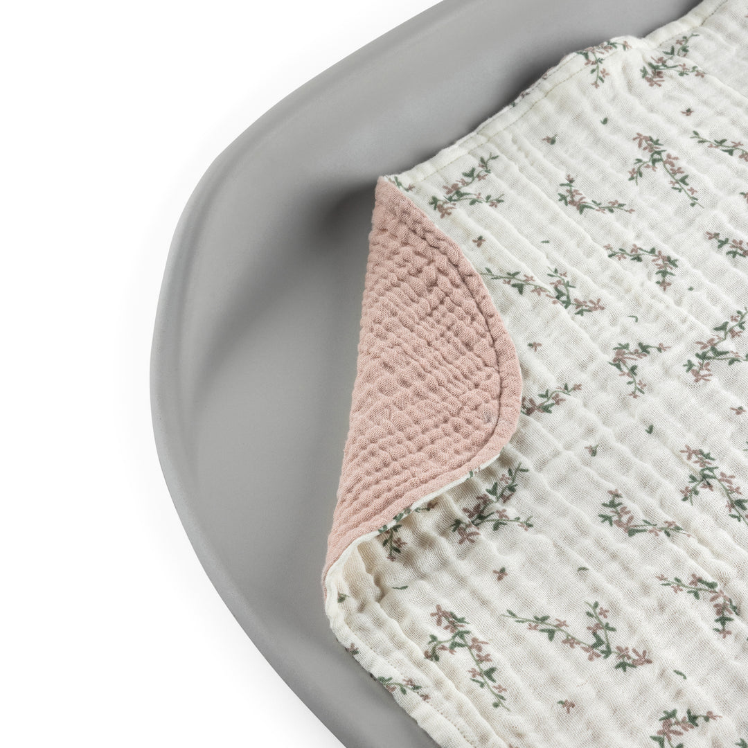 Nursing Towel, 2-pack, Muslin, Powder Blossom