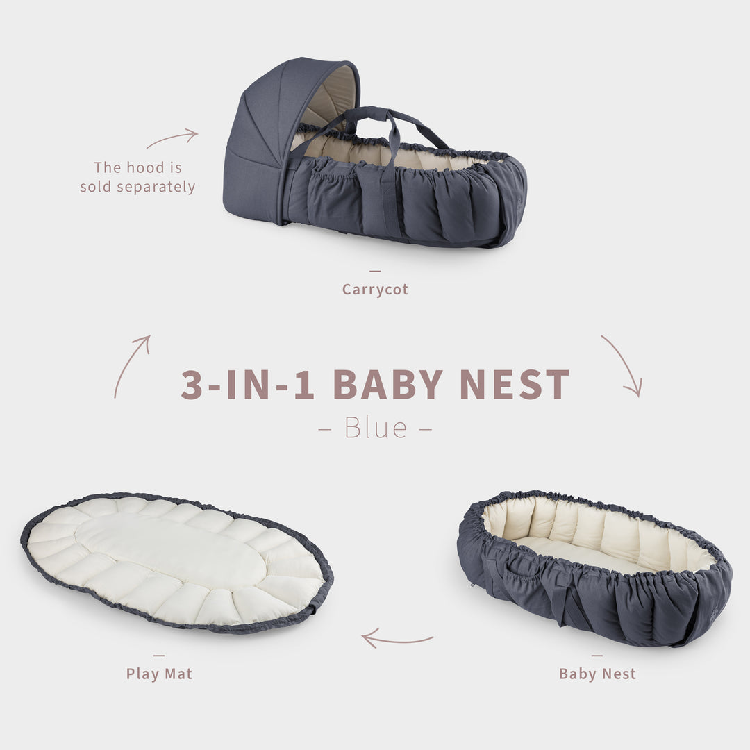 Sebra 3-in-1 Baby Nest in Blue