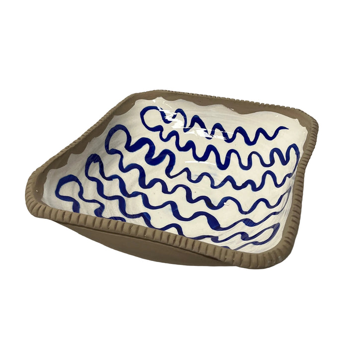 Large Square Glazed Bowl
