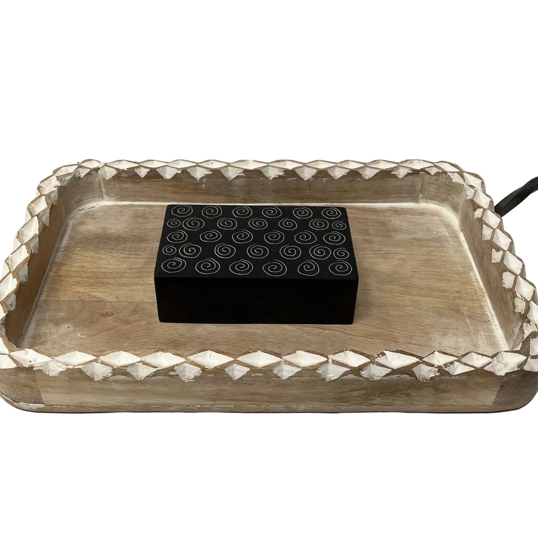 Rectangular Box Carved Black Soap Stone