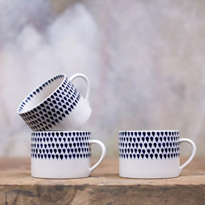 Indigo Drop Mug Large Set of 2