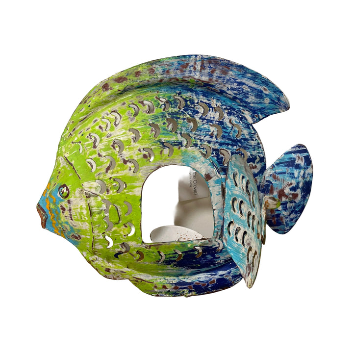 Metal Fish Wall Hanging Lantern