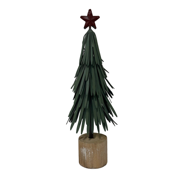 Small  Shredded Christmas Tree on Log