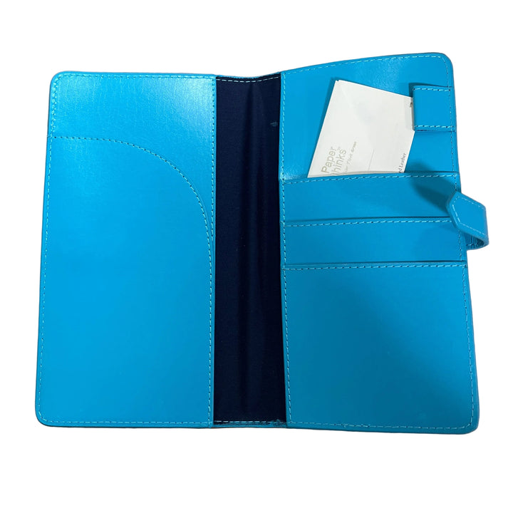 Teal Leather Travel Wallet