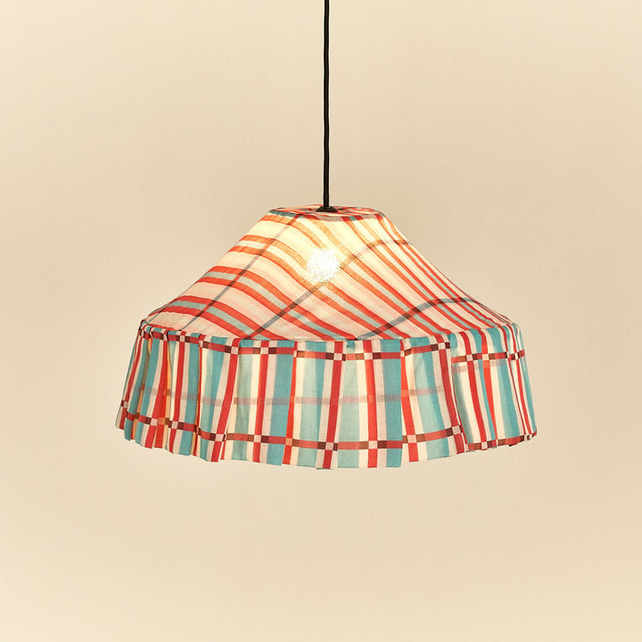 Nododinoz Michelle Lampshade in Red Turquoise Tiles 50cm
