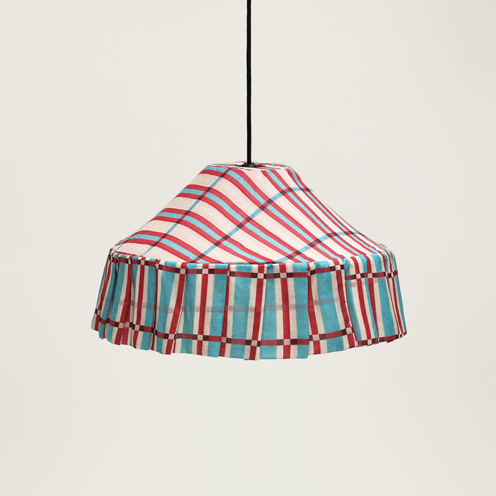 Nododinoz Michelle Lampshade in Red Turquoise Tiles 50cm