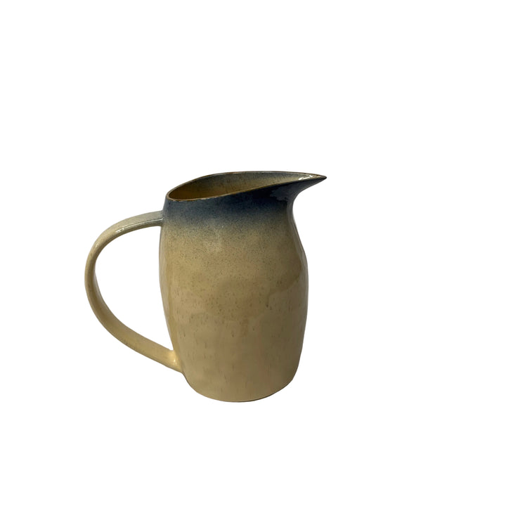 Large Pitcher in Ivory/Blue