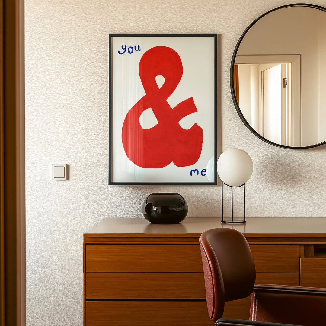 You & Me Hand Painted Print