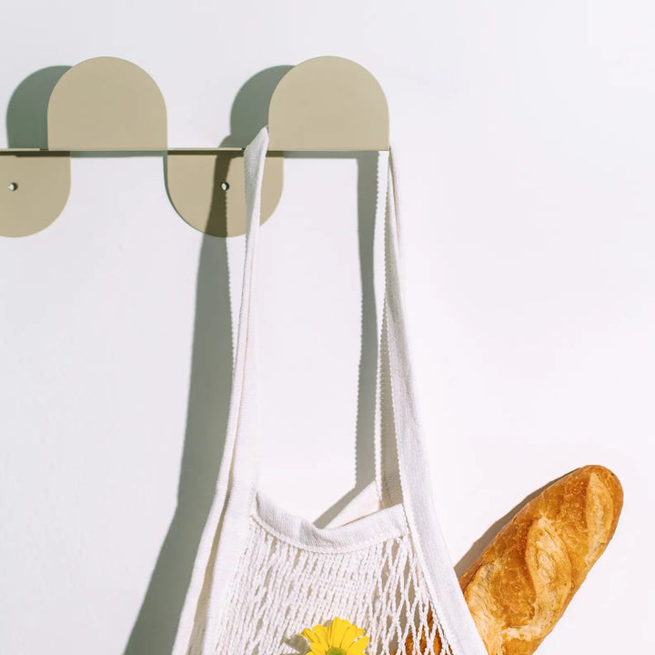 Nobodinoz Lacquered Steel Wall Coat Rack in Green Tea