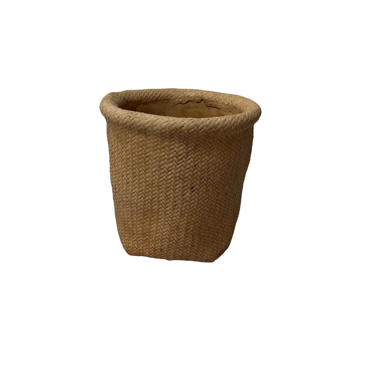 Rattan Design Roll Top Pot Planter