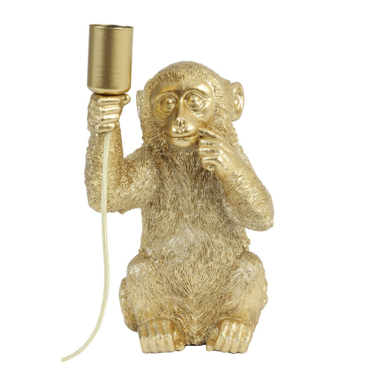 Lampe de table singe doré
