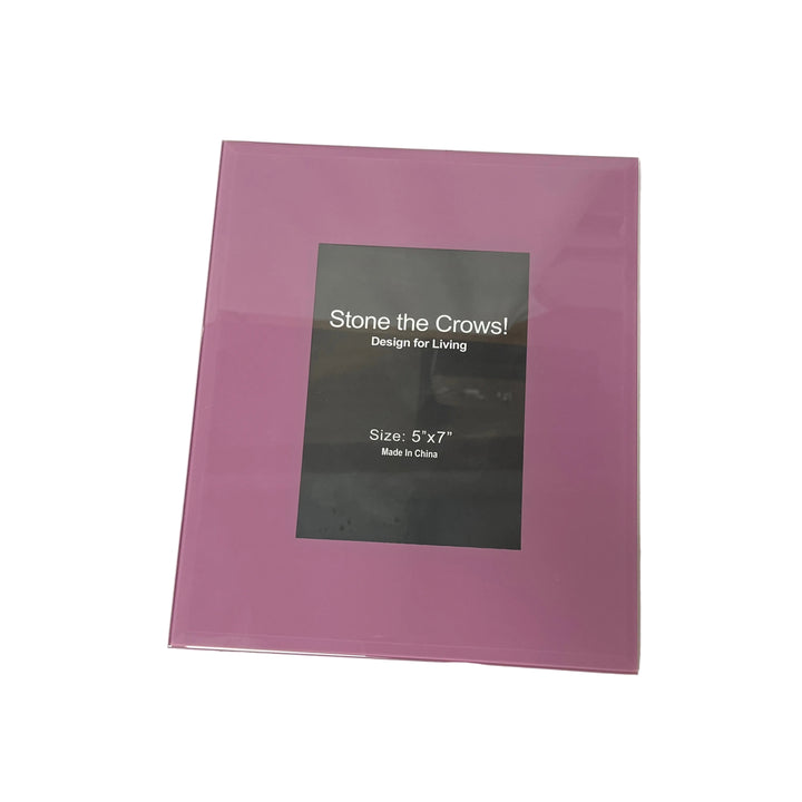 Glass 5”x7” Photo Frame Deep Pink