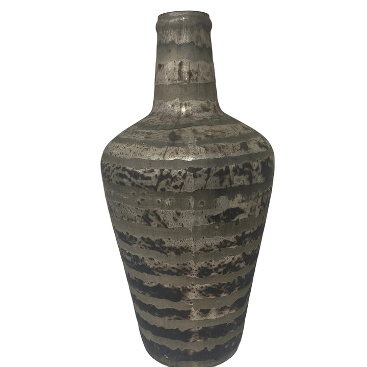 Large Conical Vase Silver Taupe