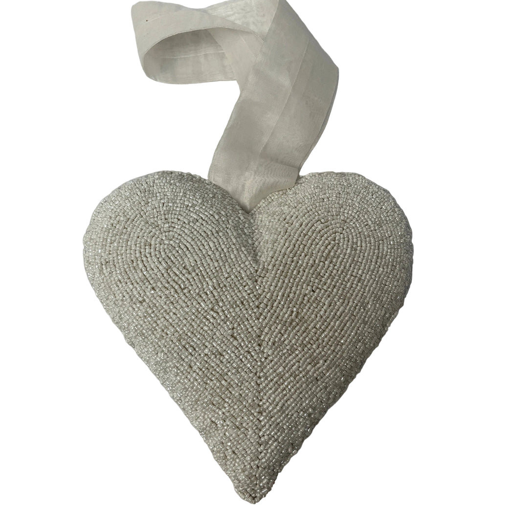 Giant White Heart Hanging Decor