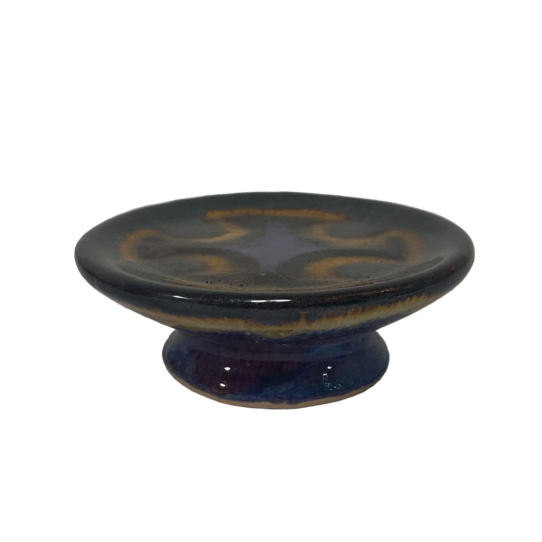 Footed Candle Holder Fire Light