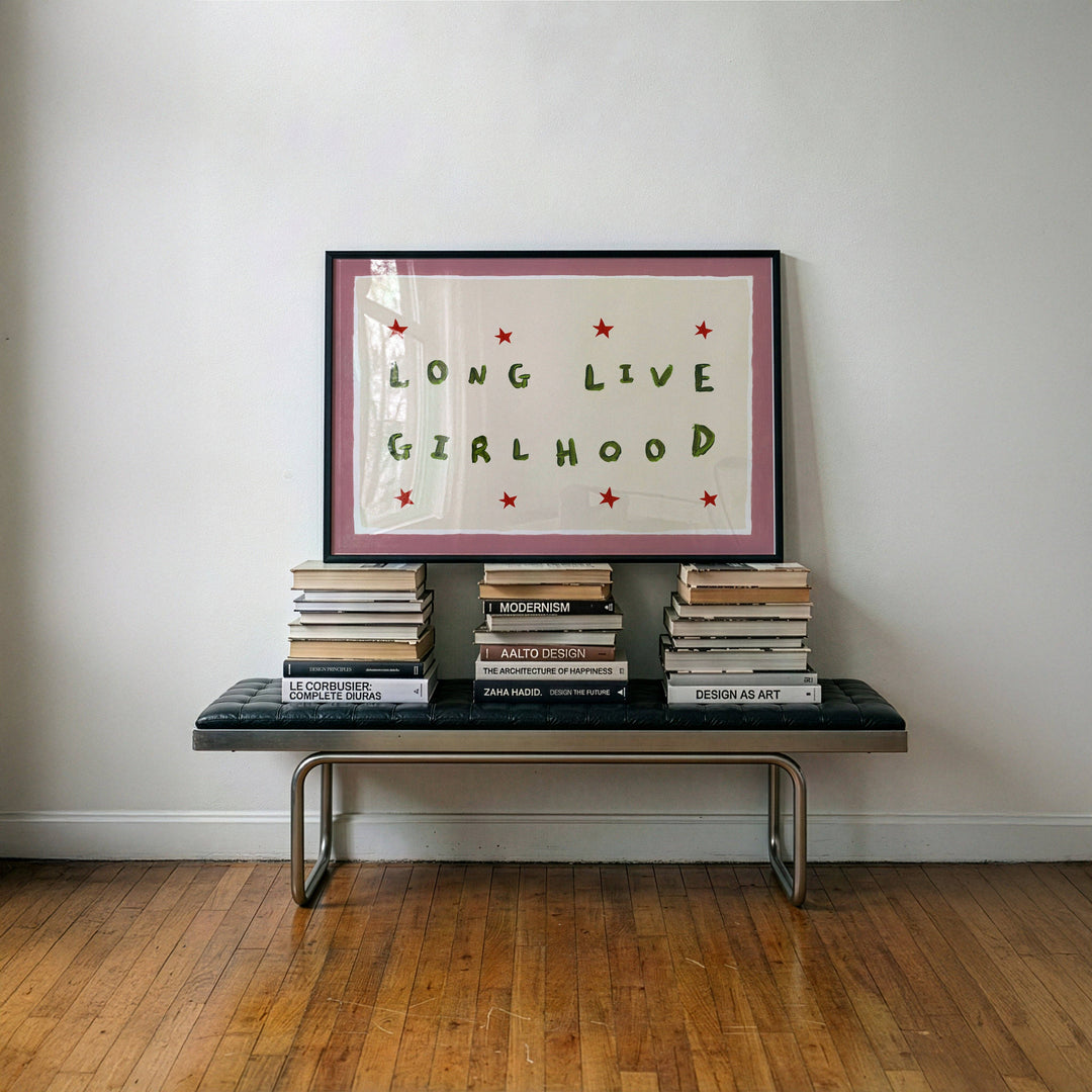 Long Live Girlhood Hand Painted Print
