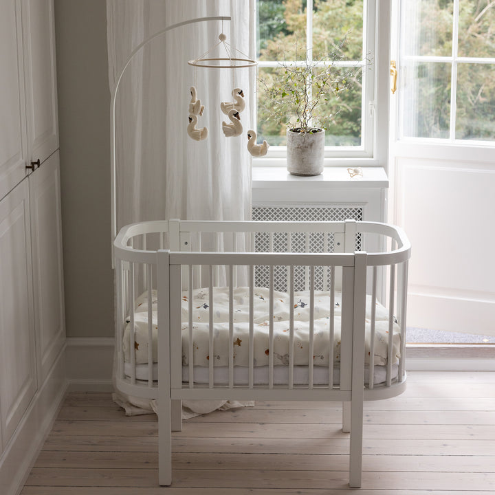 Bedside Crib in Classic White by Sebra