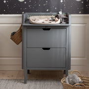 Classic Grey Beech Wood Changing Unit by Sebra - PRE ORDER