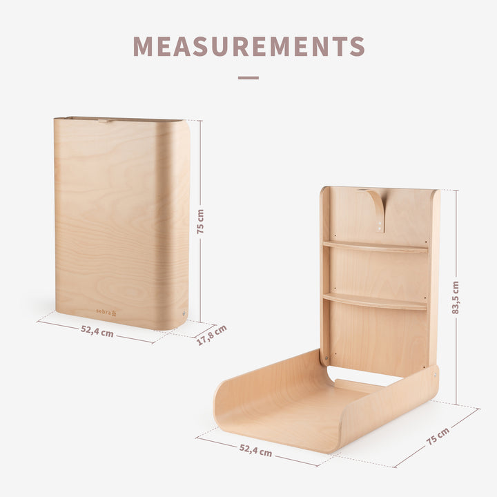 Wooden Wall Mount Changing Table By Sebra