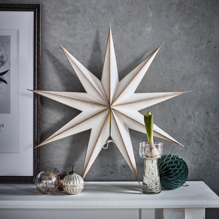 Large Paper Star Christmas Decoration Off-white
