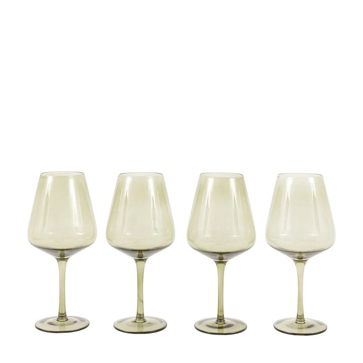 Wine Glass in Smokey Green Set of 4