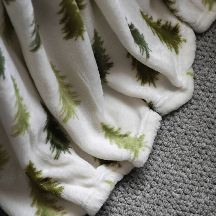 Woodland Tree Printed Fleece Throw