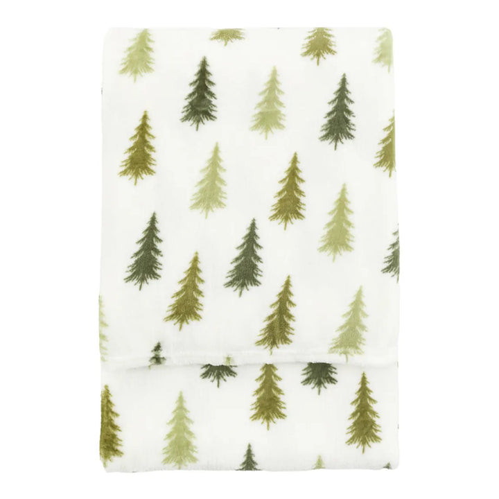 Woodland Tree Printed Fleece Throw