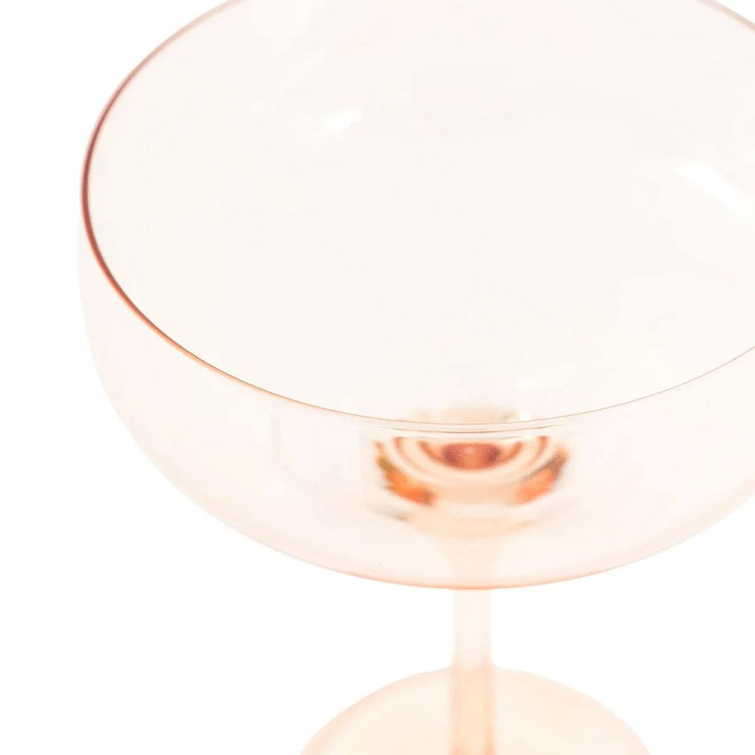 Coupe Glass in Amber Set of 4