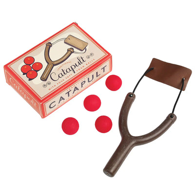 Catapult toy with 4 foam balls