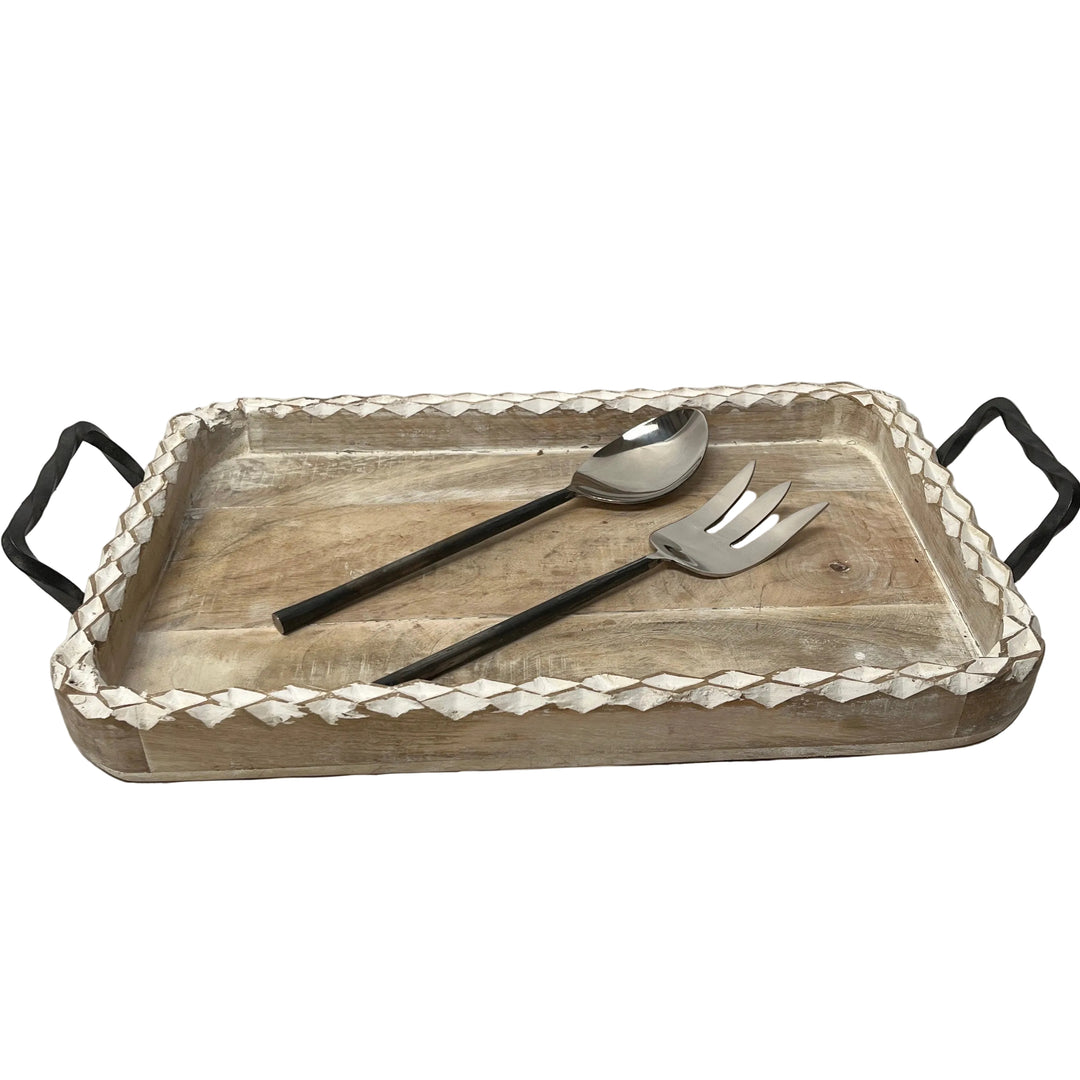 Set of Large Metal Salad Servers