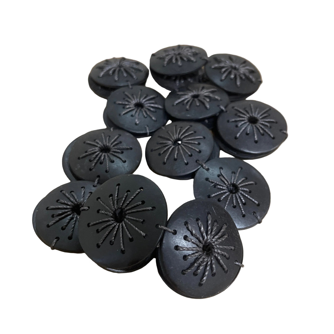Set of 6 Black Wooden Effect Napkin Rings