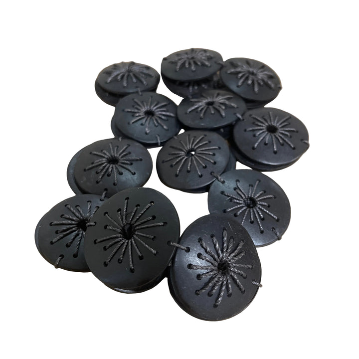 Set of 6 Black Wooden Effect Napkin Rings