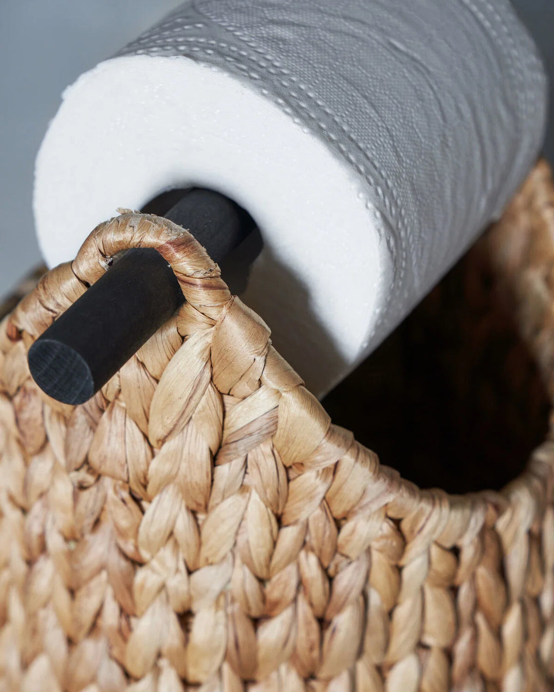 Water Hyacinth Toilet Paper Holder Natural